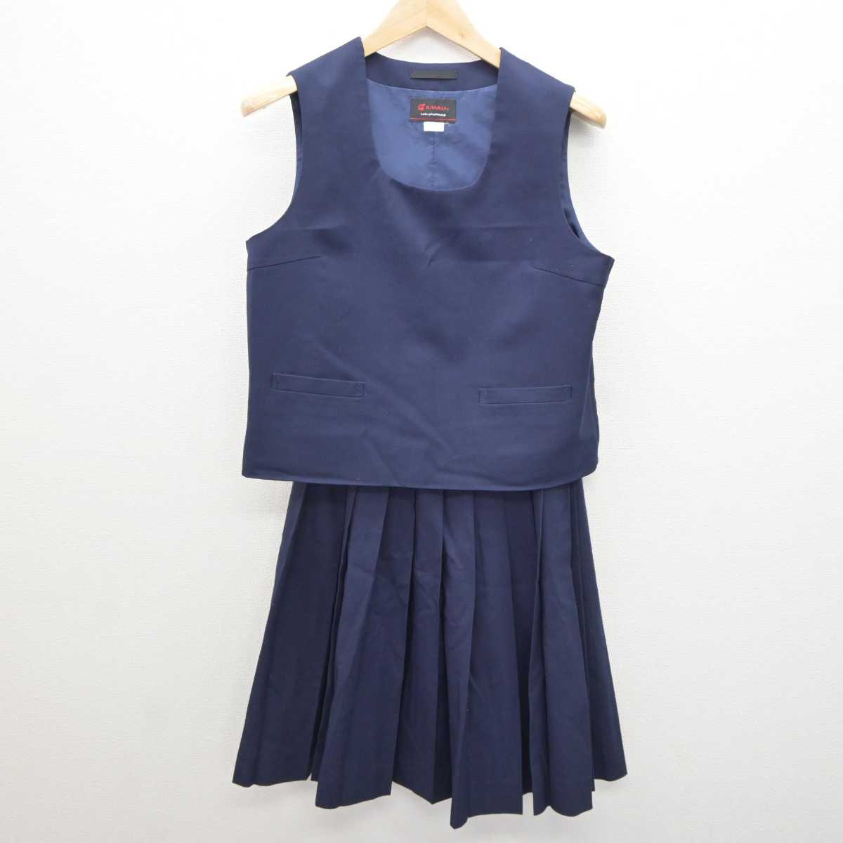 【中古】兵庫県 三木中学校 女子制服 2点 (ベスト・スカート) sf065365