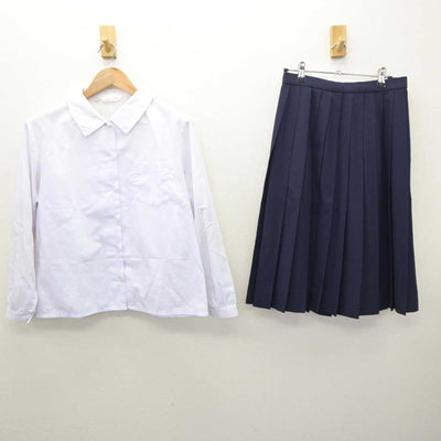 【中古】兵庫県 三木中学校 女子制服 2点 (シャツ・スカート) sf065366