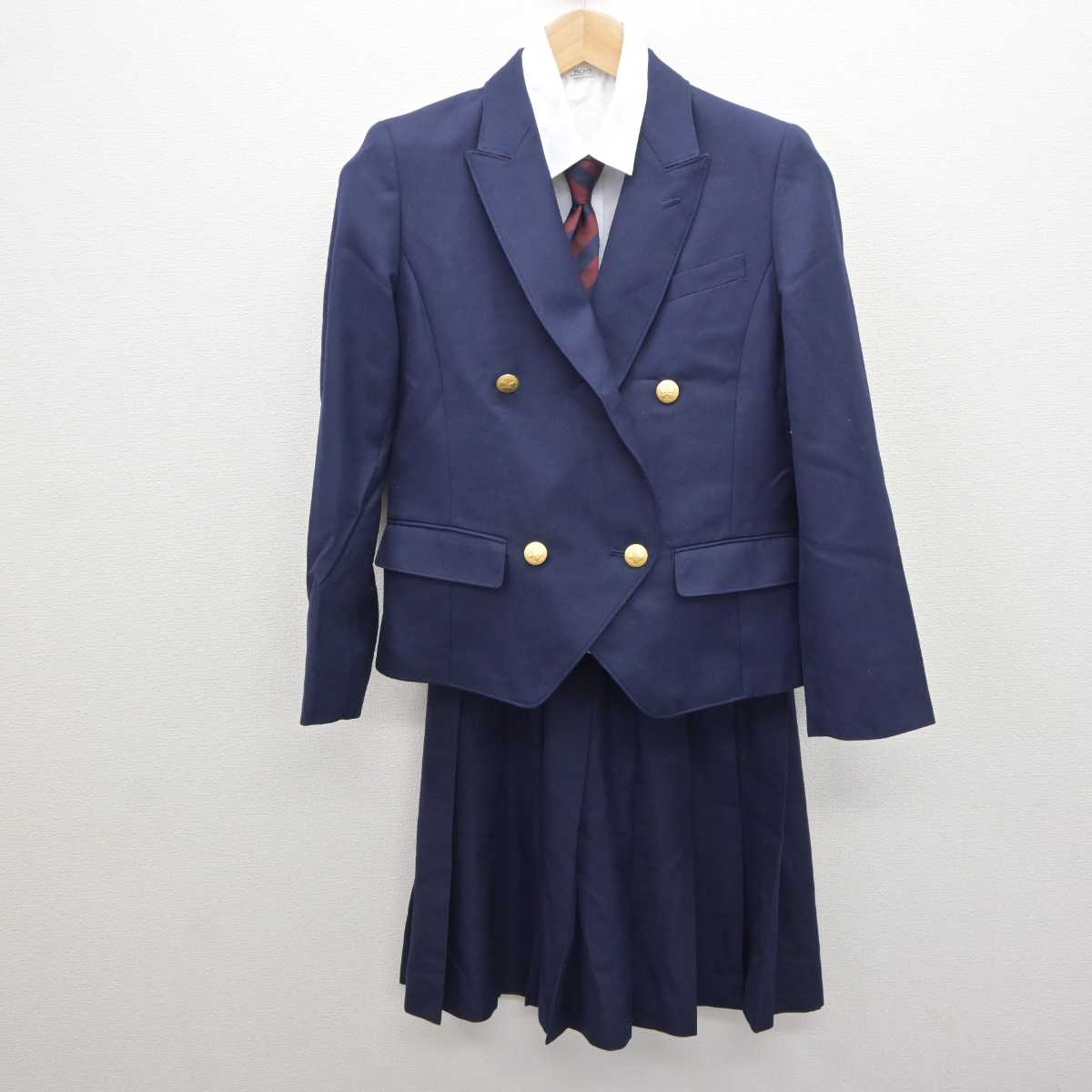 【中古】新潟県 羽茂高等学校 女子制服 6点 (ブレザー・シャツ・スカート) sf065379