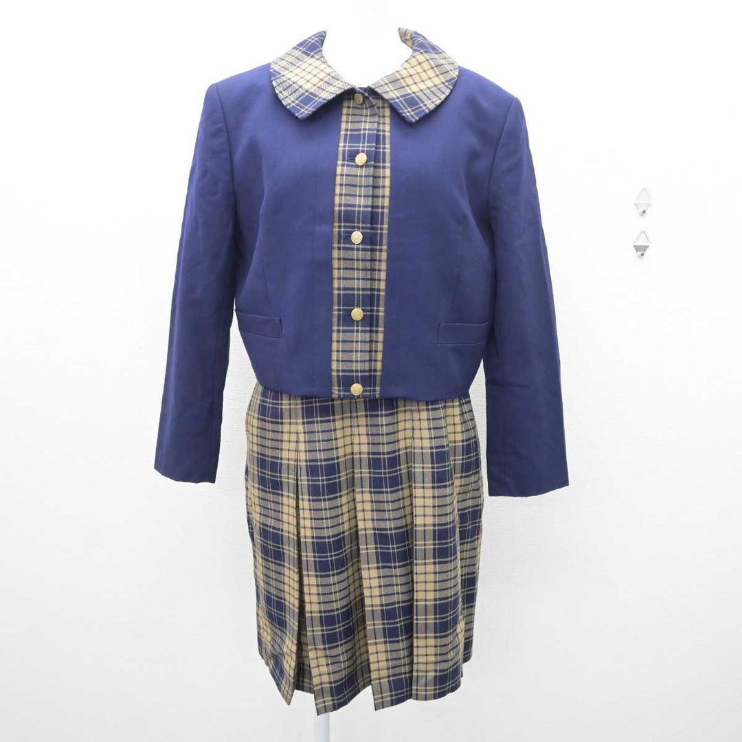 【中古】熊本県 秀岳館高等学校 女子制服 4点 (ブレザー・ジャンパースカート・シャツ) sf065426