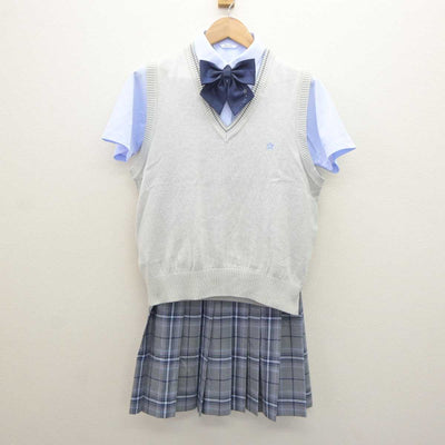 【中古】東京都 淑徳巣鴨中学高等学校 女子制服 5点 (ニットベスト・シャツ・スカート) sf065442