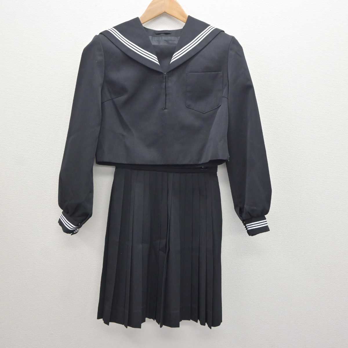 【中古】北海道 留萌高等学校 女子制服 3点 (セーラー服・セーラー服・スカート) sf065489