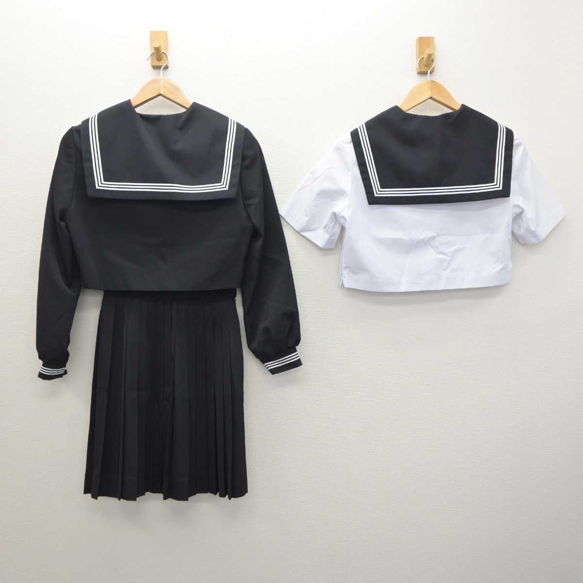 【中古】北海道 留萌高等学校 女子制服 3点 (セーラー服・セーラー服・スカート) sf065489