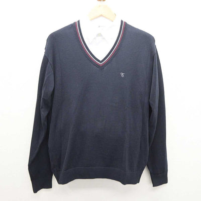 【中古】東京都 東京都市大学等々力中学校・高等学校 男子制服 2点 (ニット・シャツ) sf065518