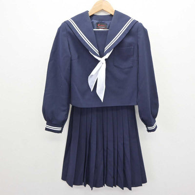 【中古】三重県 鈴鹿市立千代崎中学校 女子制服 3点 (セーラー服・スカート) sf065536