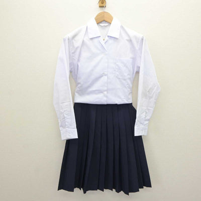 【中古】三重県 鈴鹿市立千代崎中学校 女子制服 2点 (シャツ・スカート) sf065537