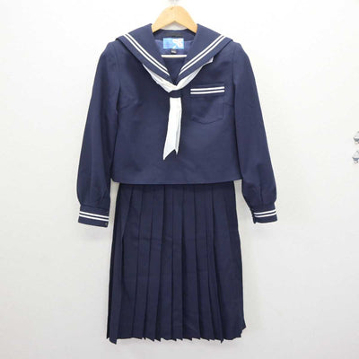 【中古】広島県 尾道市立久保中学校 女子制服 3点 (セーラー服・スカート) sf065548