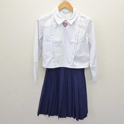 【中古】奈良県 育英西中学校 女子制服 3点 (ブレザー・シャツ・スカート) sf065557