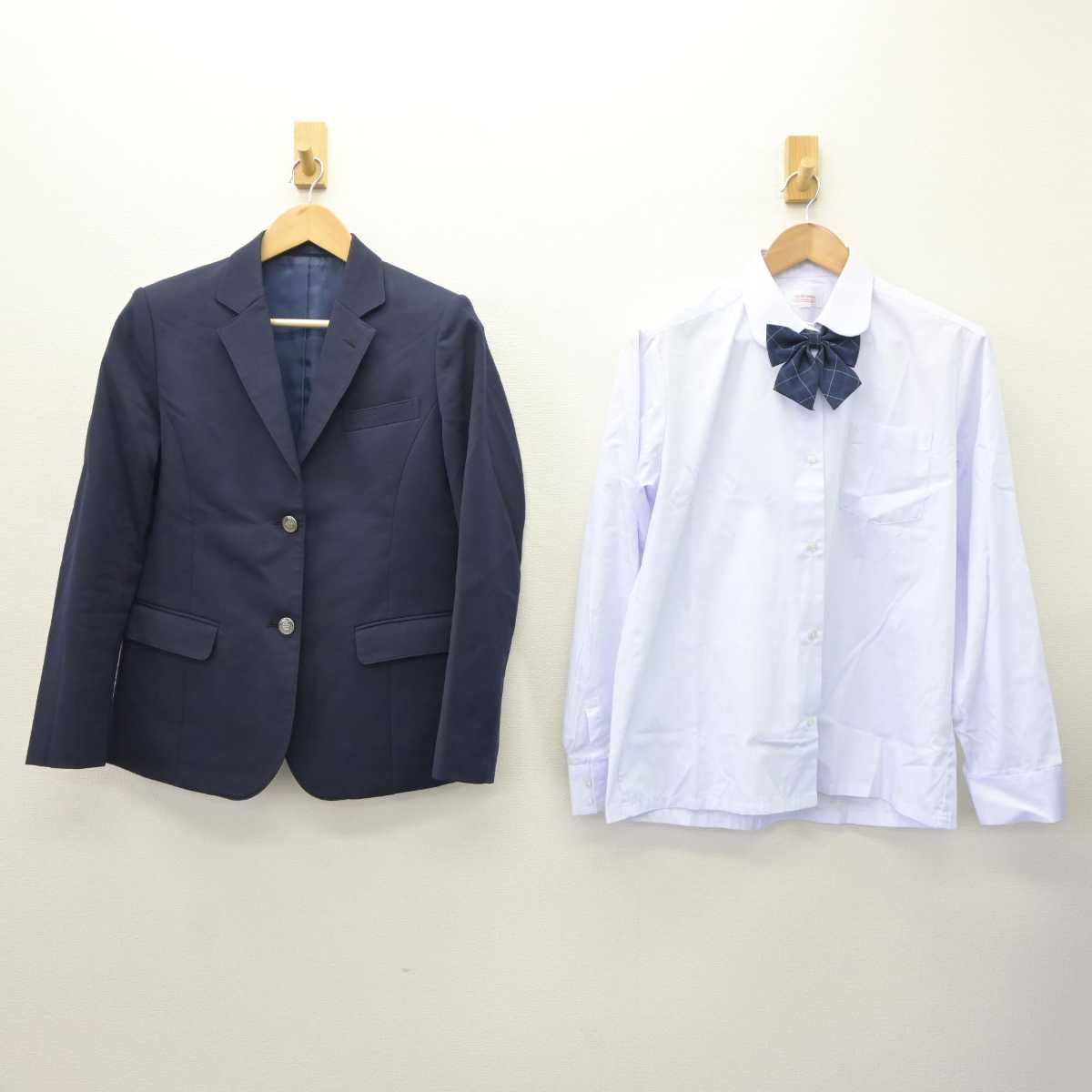 【中古】青森県 八戸市立三条中学校 女子制服 4点 (ブレザー・シャツ・スカート) sf065567