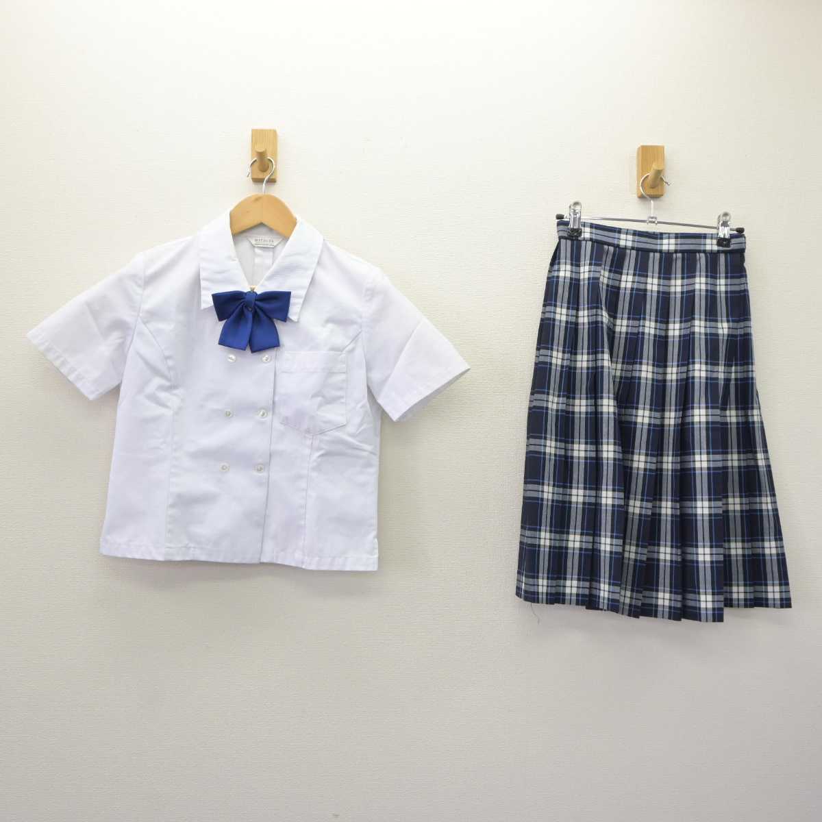 【中古】鹿児島県 学校法人出水学園出水中央高等学校 女子制服 4点 (シャツ・スカート) sf065571