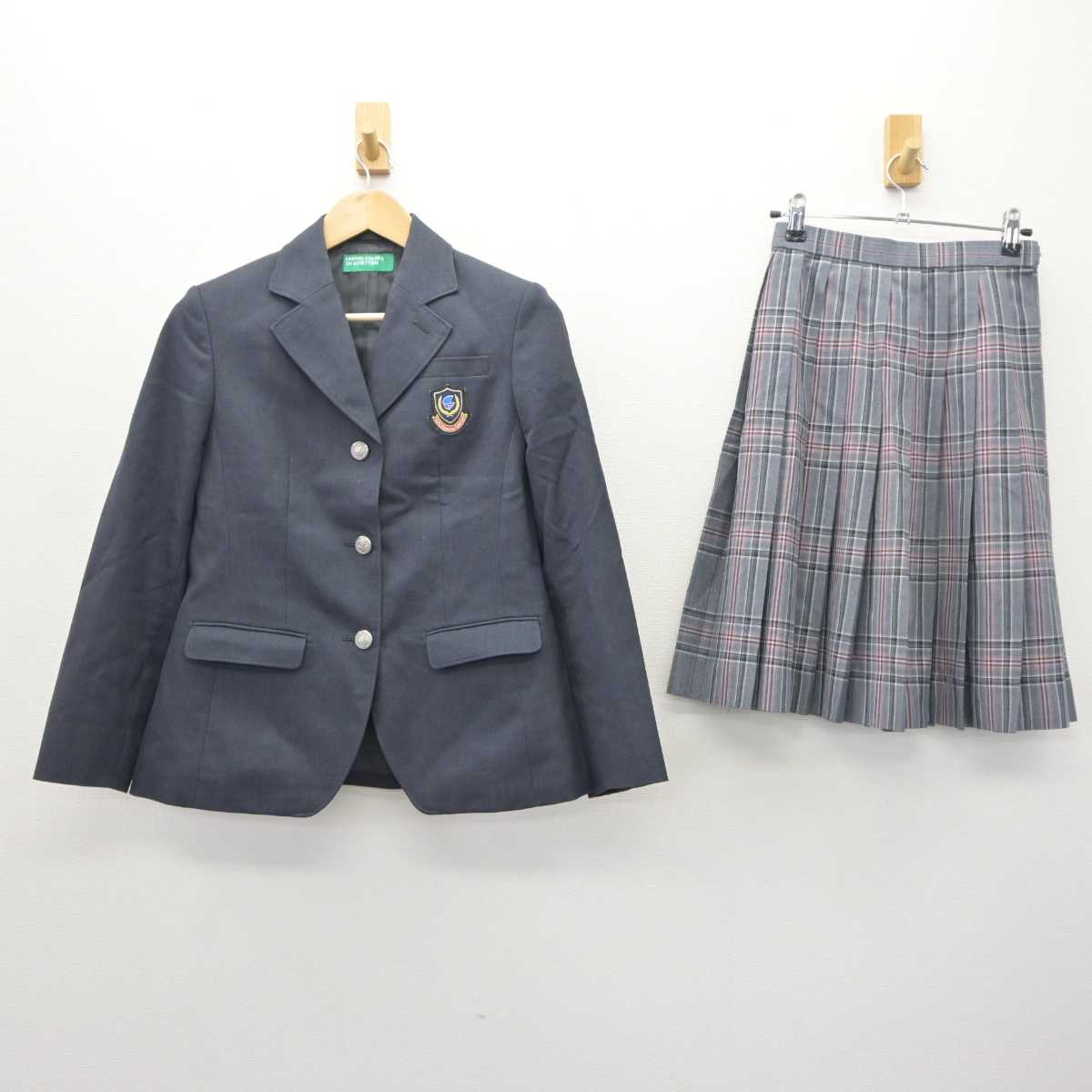 【中古】岐阜県 岐阜聖徳学園大学附属中学校 女子制服 2点 (ブレザー・スカート) sf065579