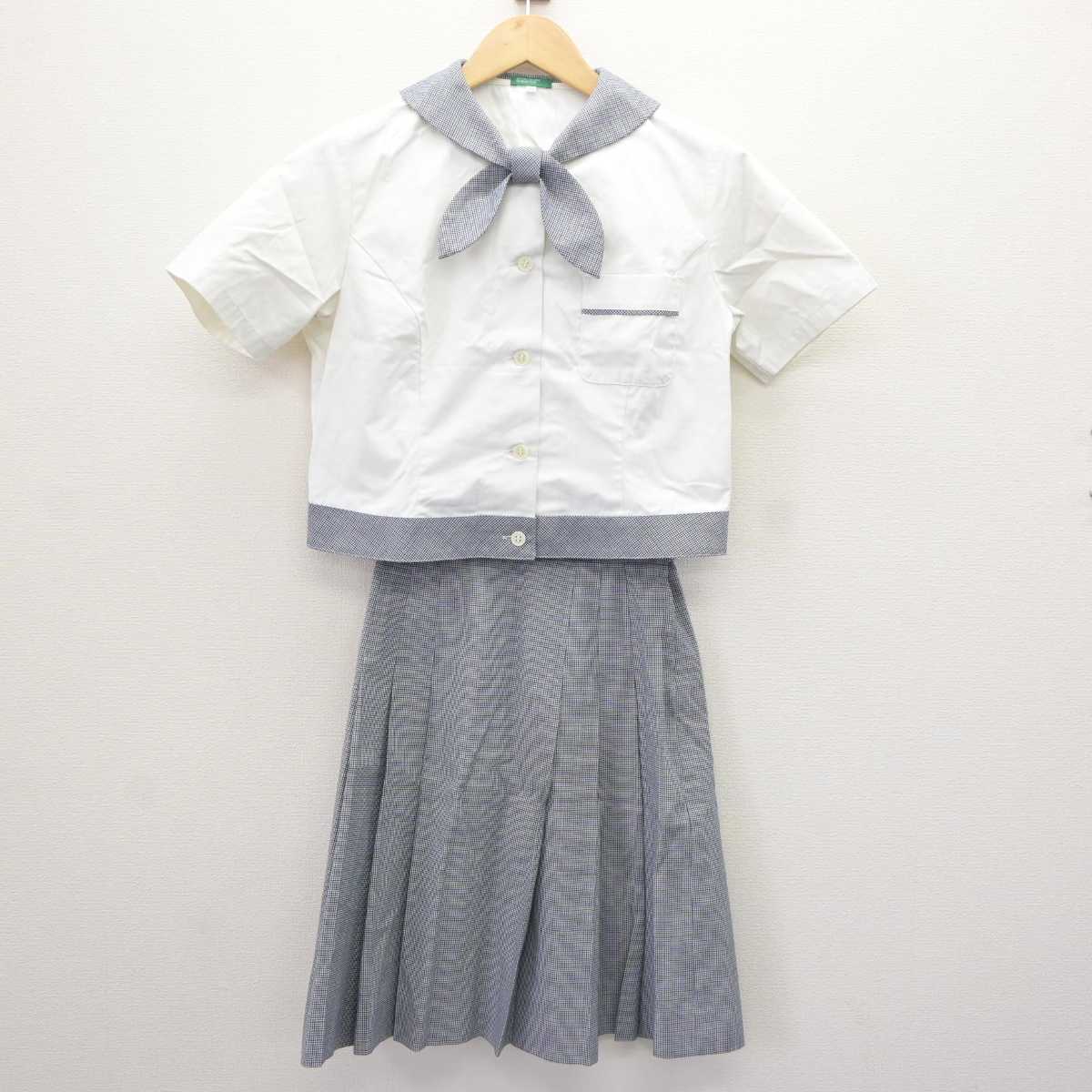 【中古】岐阜県 岐阜聖徳学園大学附属中学校 女子制服 2点 (ブラウス・スカート) sf065580