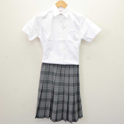 【中古】大阪府 常翔啓光学園高等学校 女子制服 2点 (シャツ・スカート) sf065584