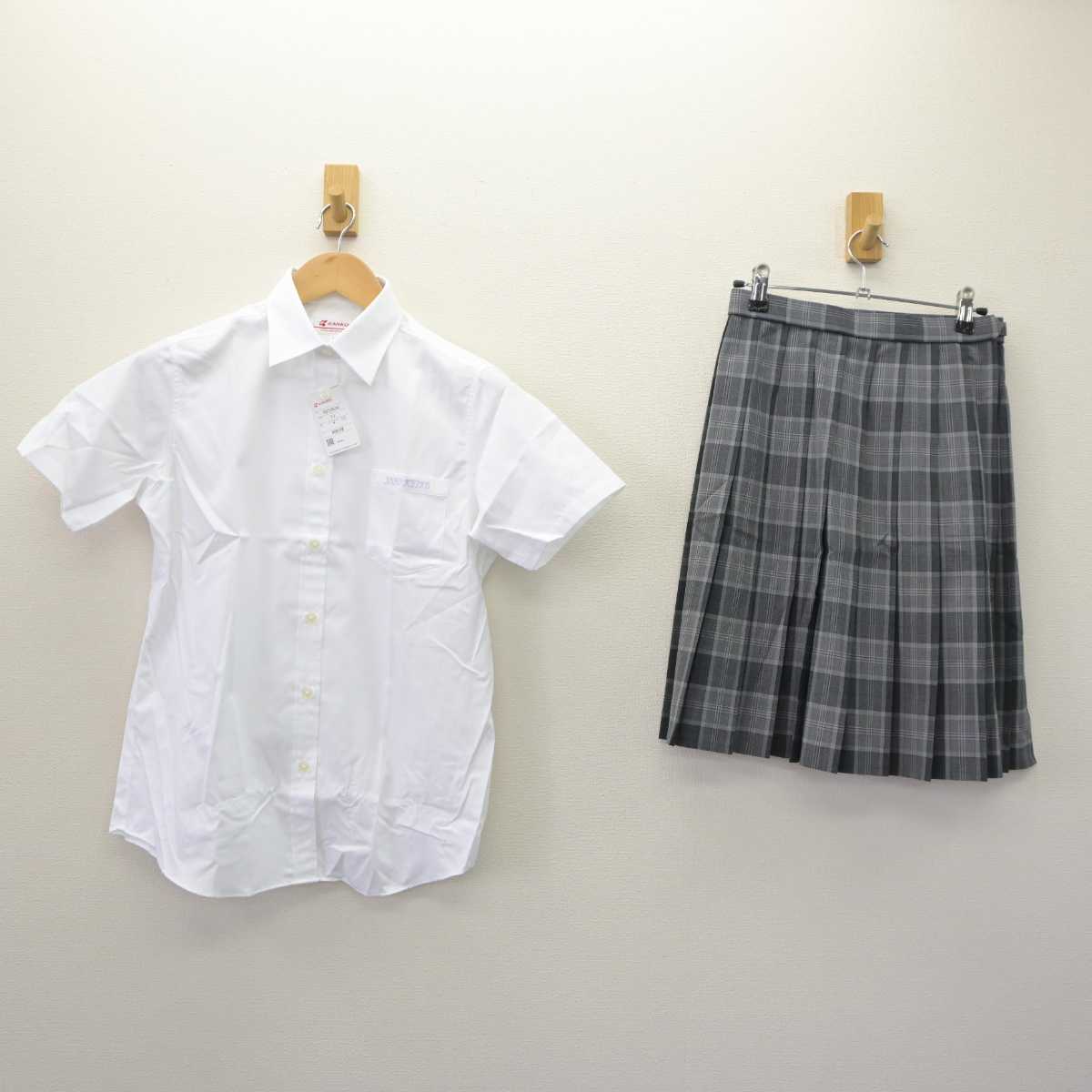 【中古】大阪府 常翔啓光学園高等学校 女子制服 2点 (シャツ・スカート) sf065584