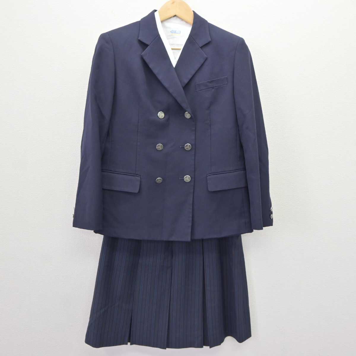 【中古】徳島県 城ノ内中等教育学校 女子制服 4点 (ブレザー・ベスト・シャツ・スカート) sf065586