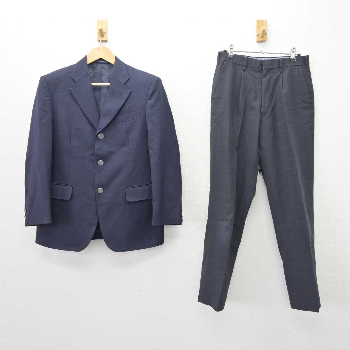 【中古】徳島県 城ノ内中等教育学校 男子制服 2点 (ブレザー・ズボン) sf065589