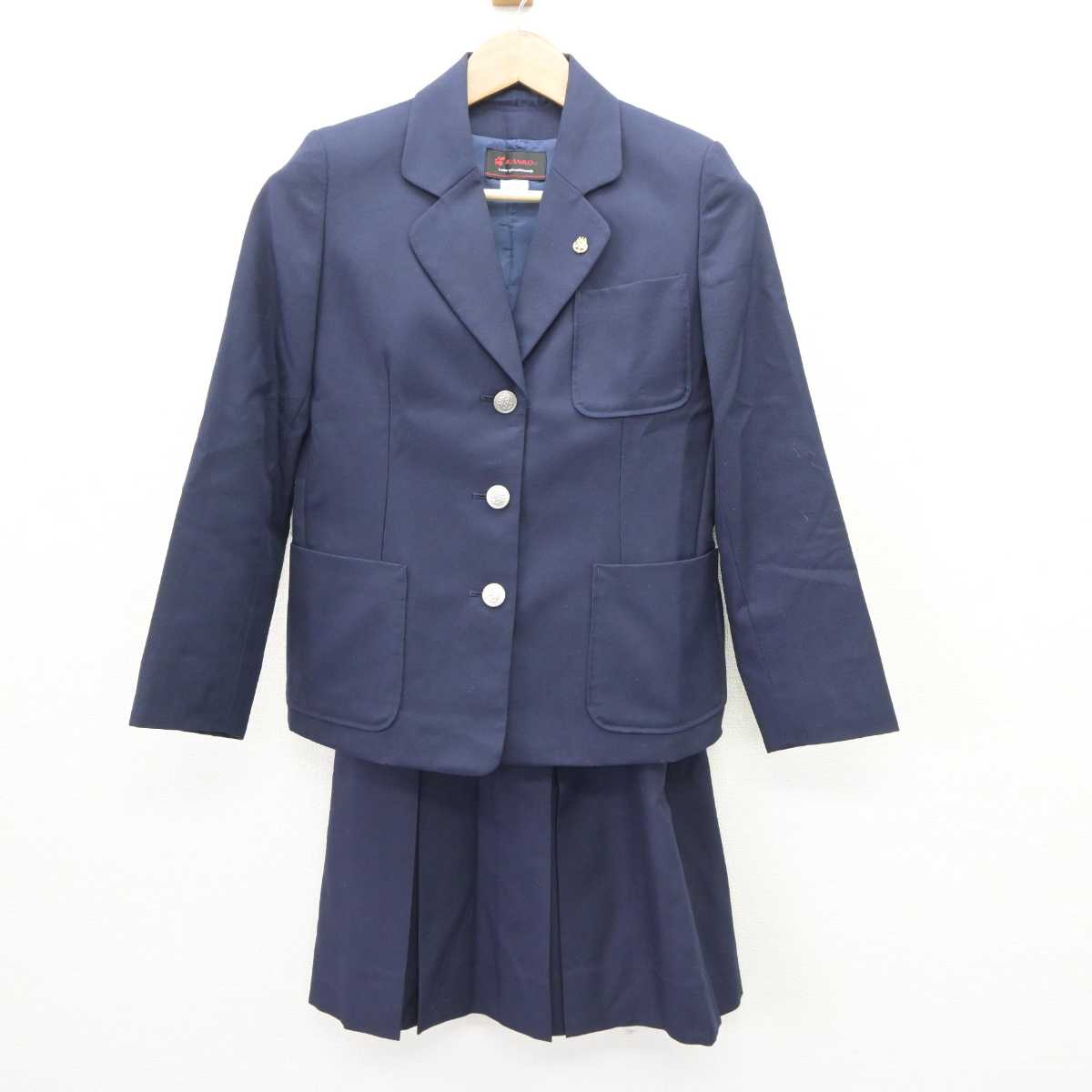 【中古】神奈川県 左近山中学校 女子制服 4点 (ブレザー・ベスト・スカート) sf065602