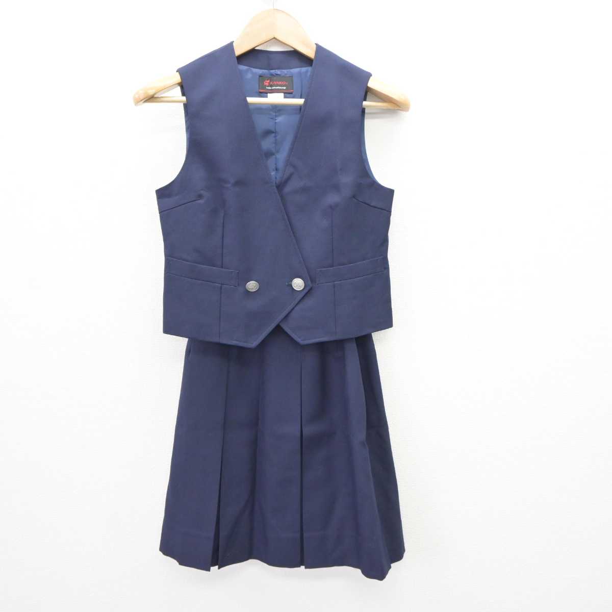 【中古】神奈川県 左近山中学校 女子制服 4点 (ブレザー・ベスト・スカート) sf065602