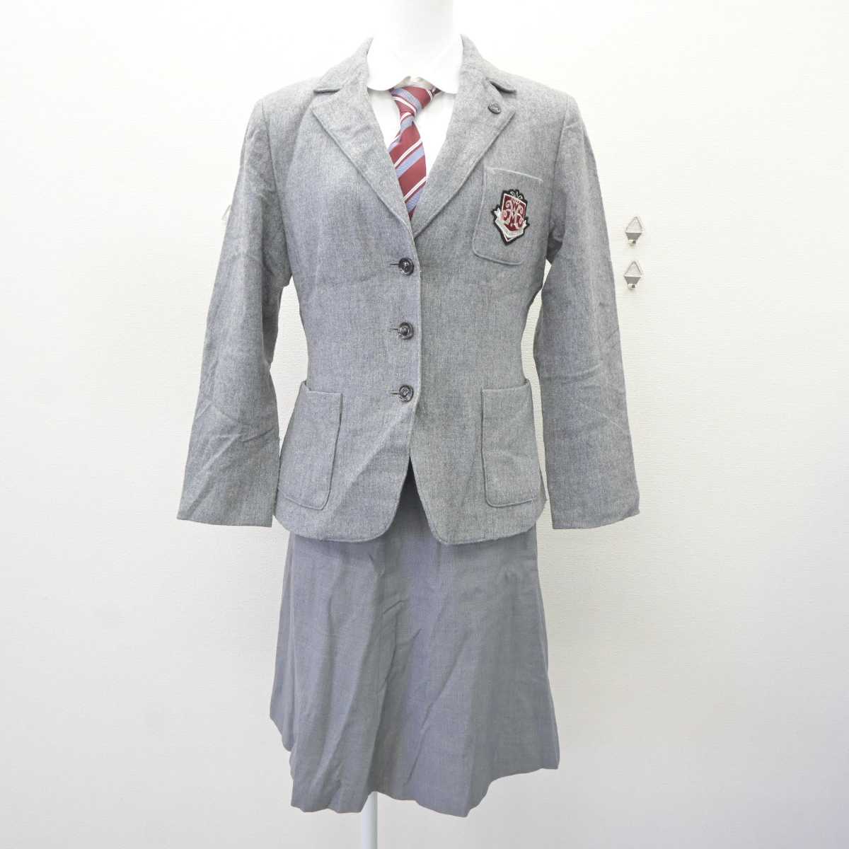 【中古】兵庫県 姫路女学院中学校・高等学校 女子制服 5点 (ブレザー・シャツ・スカート) sf065622