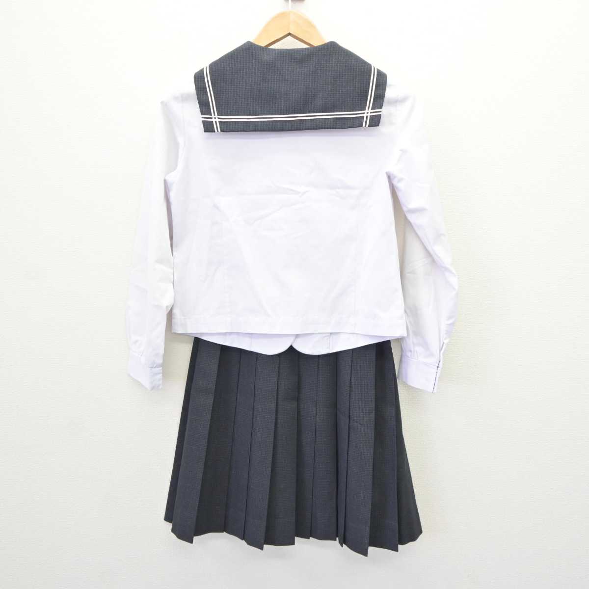 【中古】広島県 瀬戸内高等学校 女子制服 4点 (ブレザー・セーラー服・スカート) sf065642