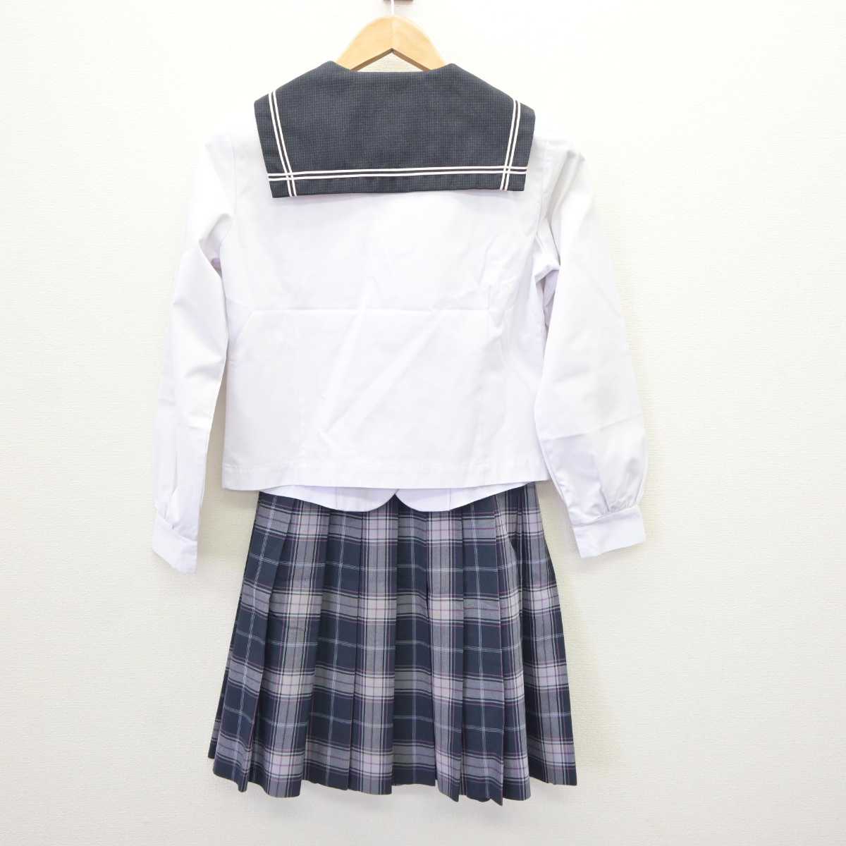 【中古】広島県 瀬戸内高等学校 女子制服 3点 (セーラー服・スカート) sf065643