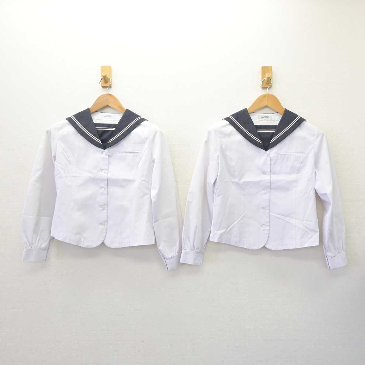 【中古】広島県 瀬戸内高等学校 女子制服 3点 (セーラー服・スカート) sf065643