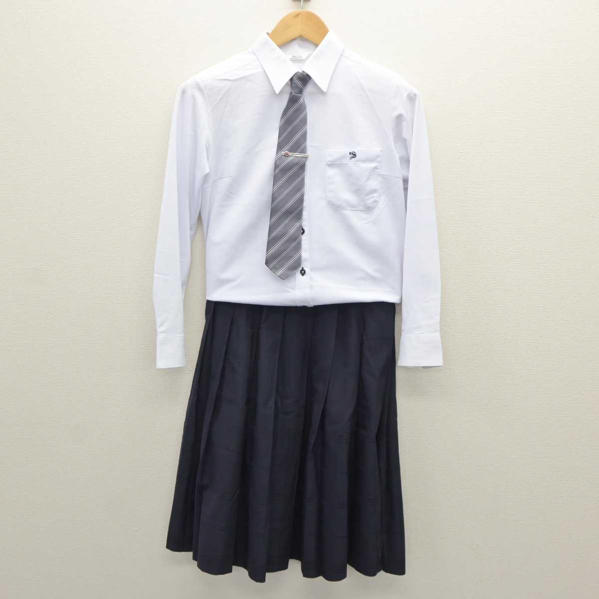 【中古】京都府 京都すばる高等学校 女子制服 7点 (ブレザー・ニット・シャツ・スカート) sf065652