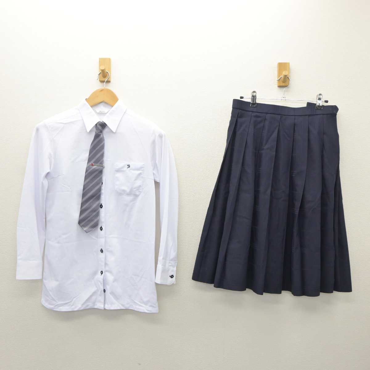 【中古】京都府 京都すばる高等学校 女子制服 7点 (ブレザー・ニット・シャツ・スカート) sf065652