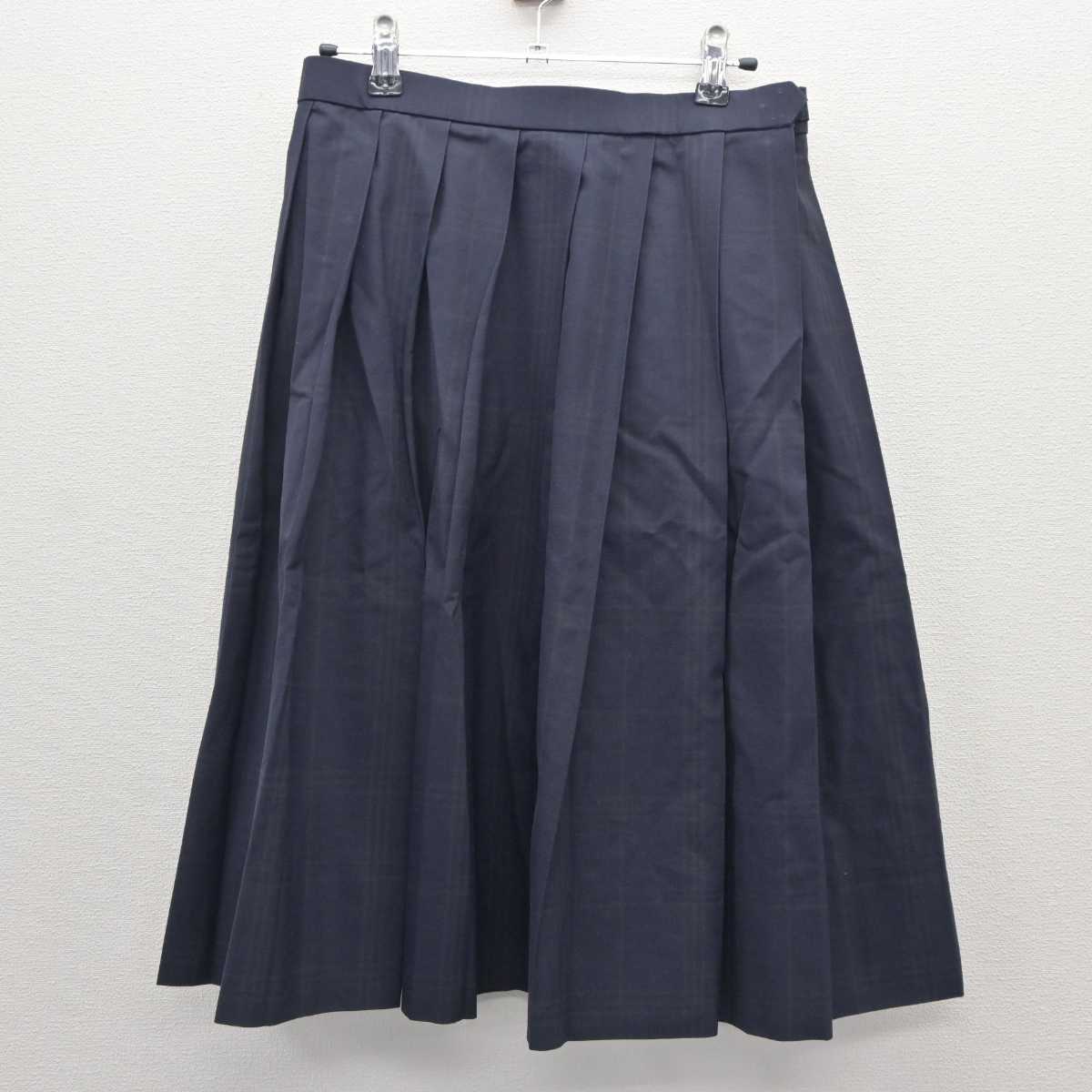 【中古】京都府 京都すばる高等学校 女子制服 3点 (ニットベスト・シャツ・スカート) sf065653