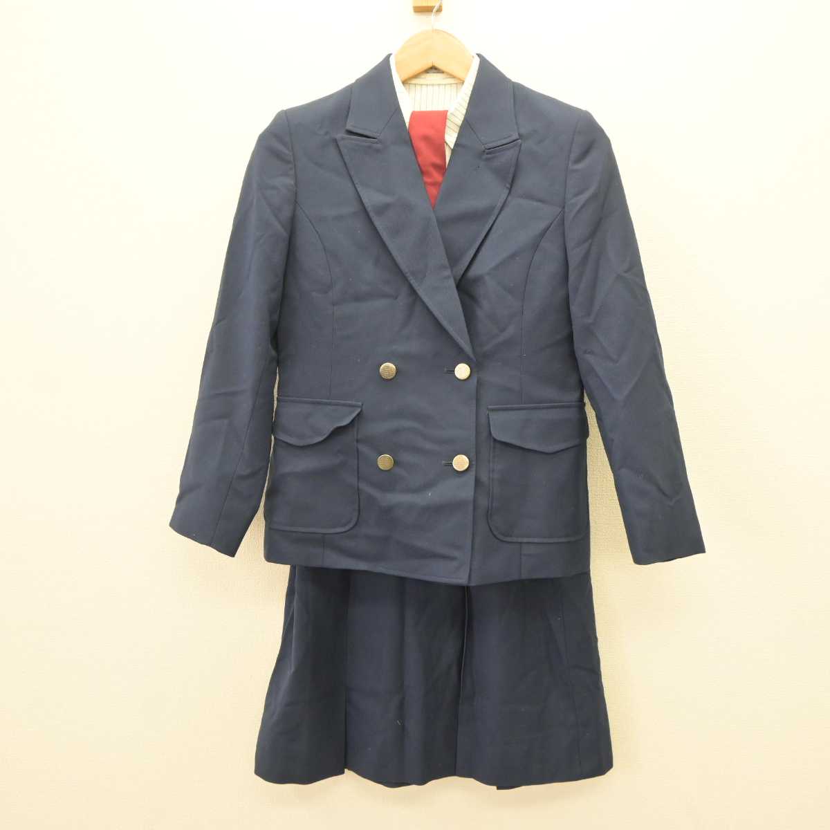 【中古】熊本県 熊本学園大学付属高等学校 女子制服 5点 (ブレザー・ニット・シャツ・スカート) sf065680