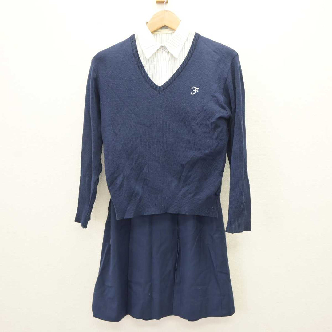 【中古】熊本県 熊本学園大学付属高等学校 女子制服 5点 (ブレザー・ニット・シャツ・スカート) sf065680 | 中古制服通販パレイド