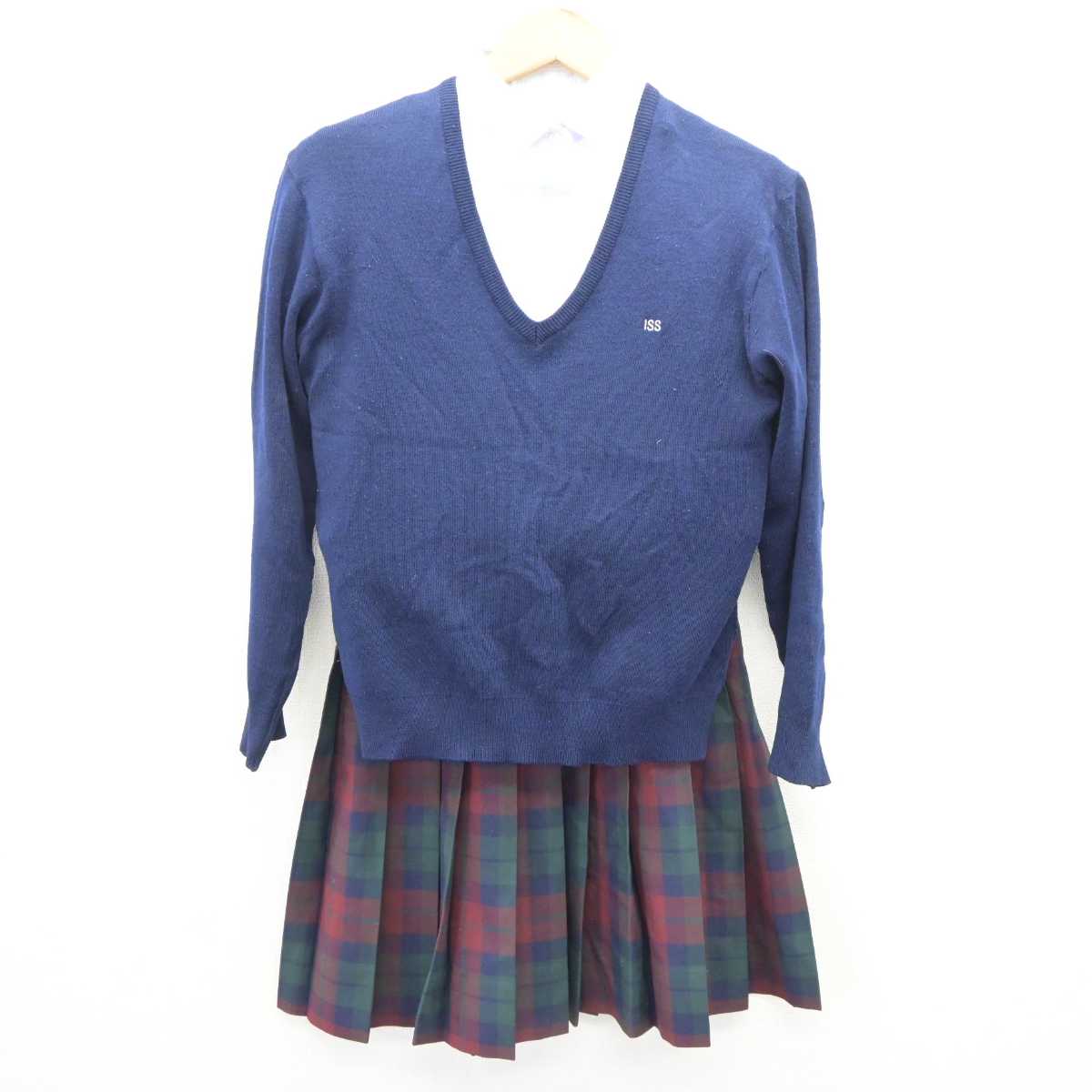 【中古】大分県 情報科学高等学校 女子制服 3点 (ニット・シャツ・スカート) sf065688