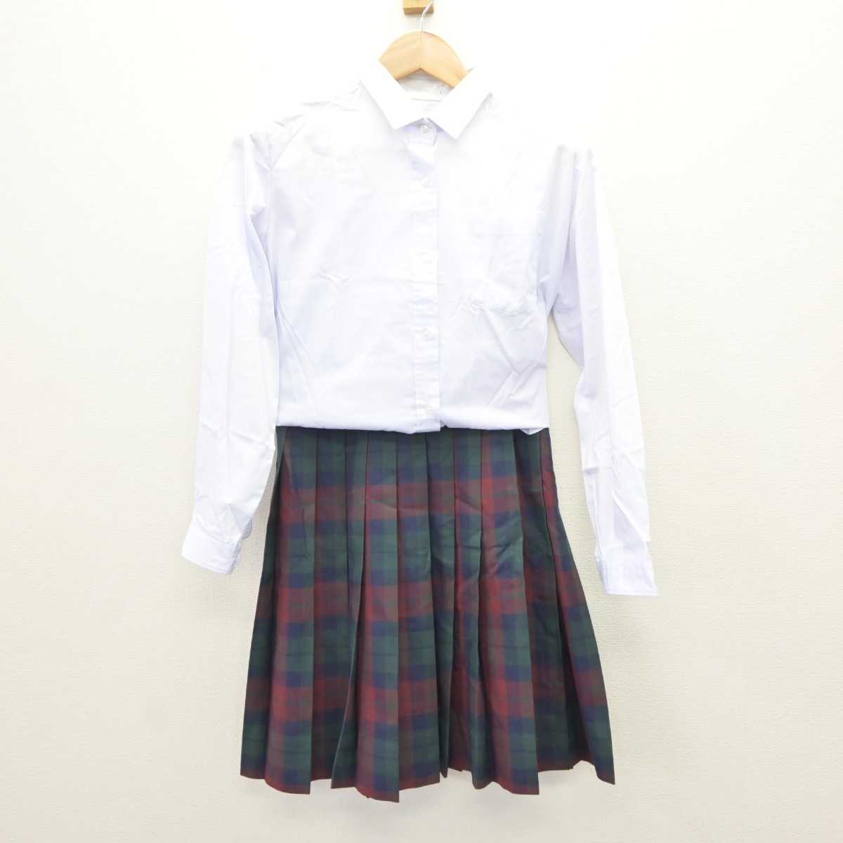 【中古】大分県 情報科学高等学校 女子制服 3点 (ニット・シャツ・スカート) sf065688