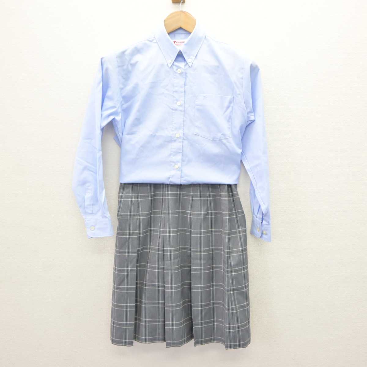 【中古】大阪府 門真西高等学校 女子制服 2点 (シャツ・スカート) sf065695