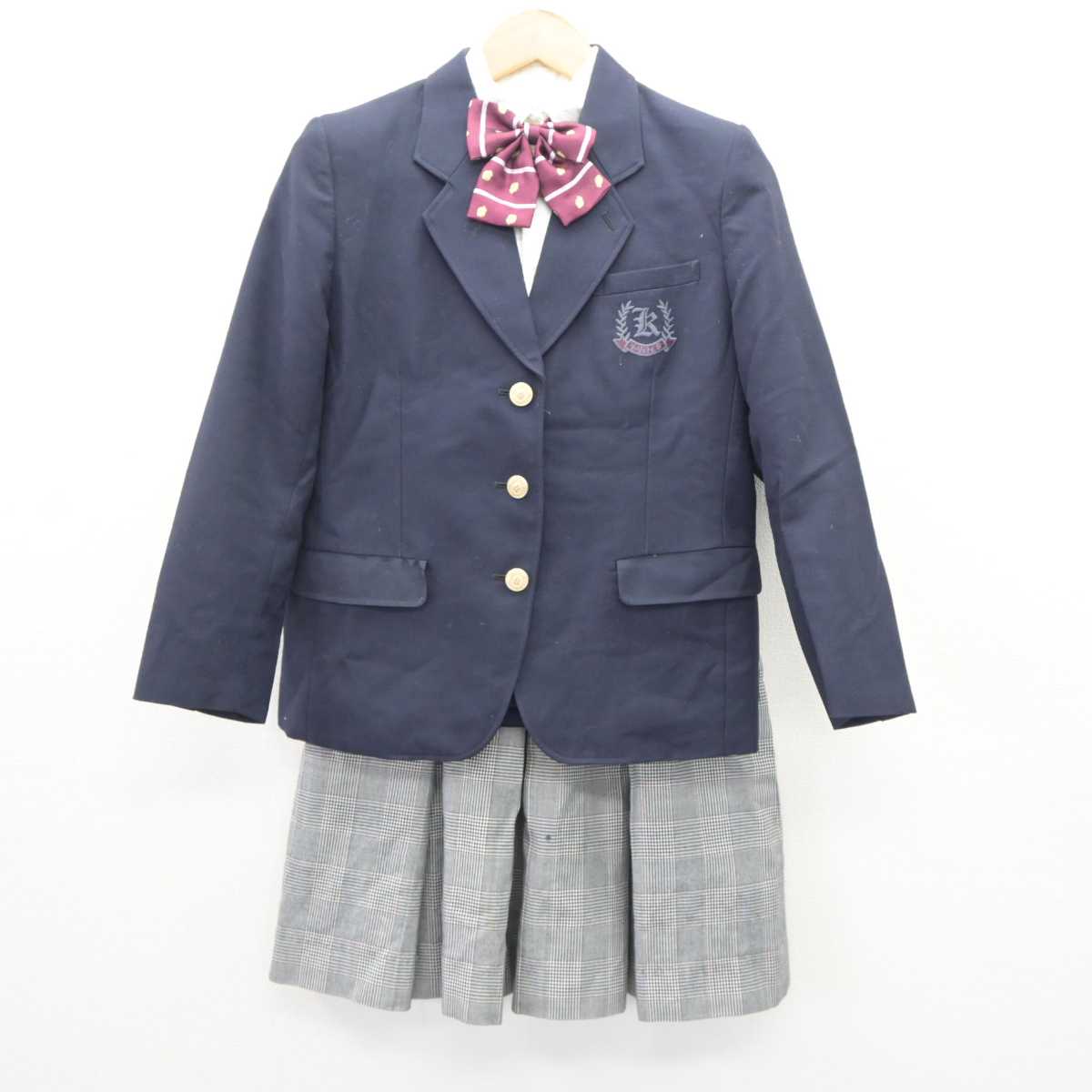 【中古】大阪府 門真西高等学校 女子制服 4点 (ブレザー・シャツ・スカート) sf065697