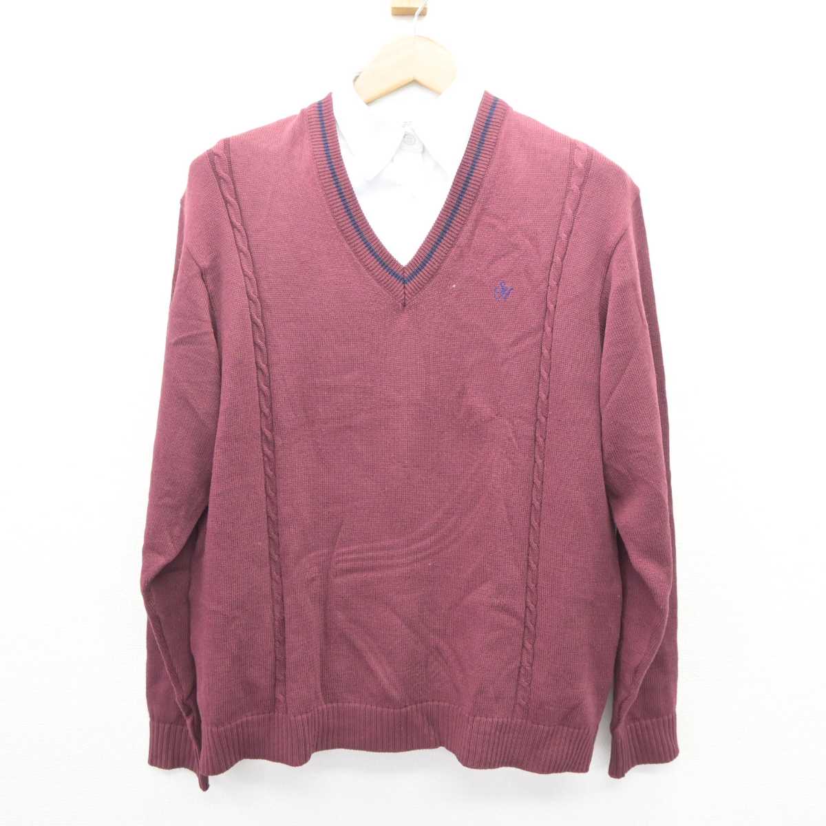 【中古】北海道 札幌北斗高等学校 女子制服 2点 (ニット・シャツ) sf065707