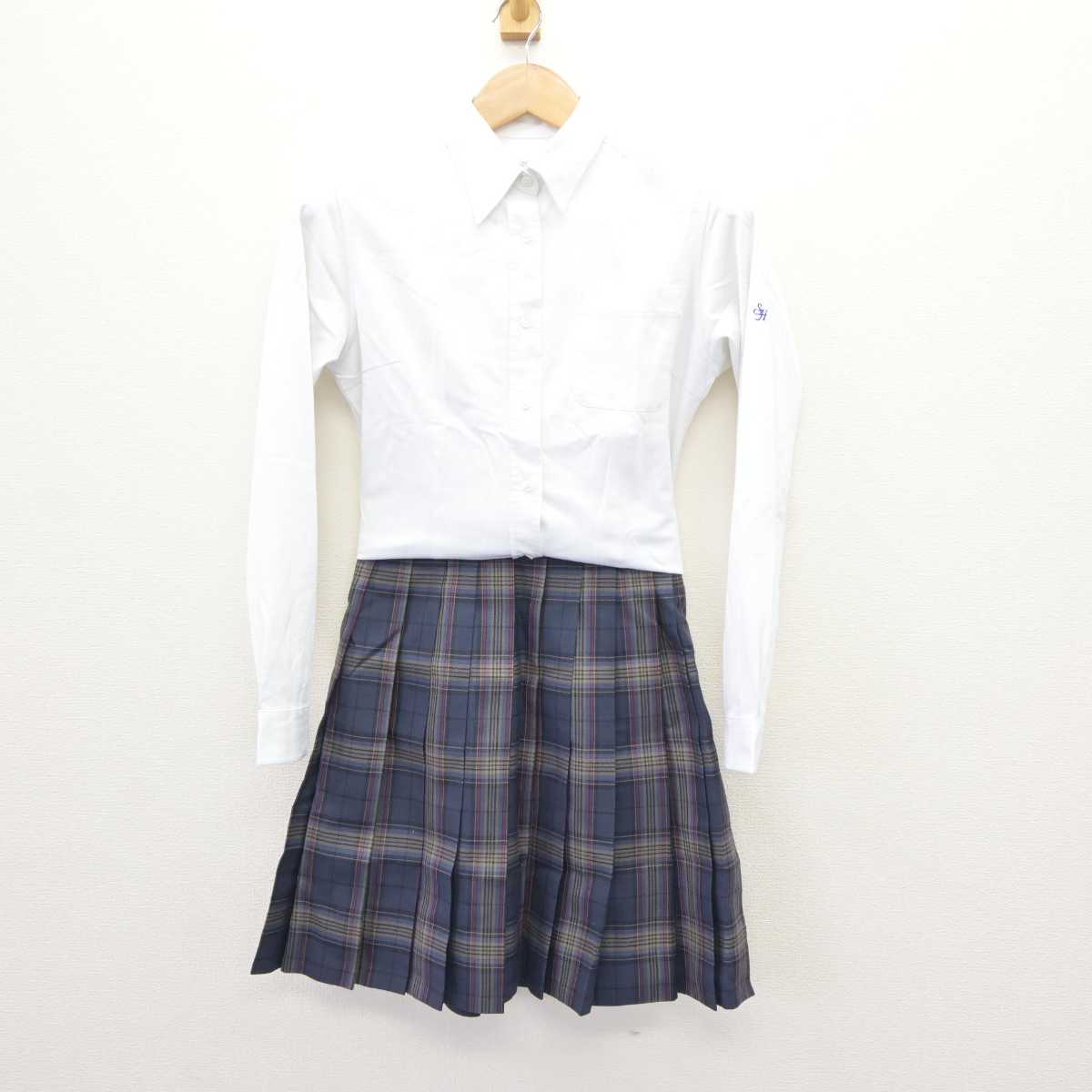 【中古】北海道 札幌北斗高等学校 女子制服 2点 (シャツ・スカート) sf065708