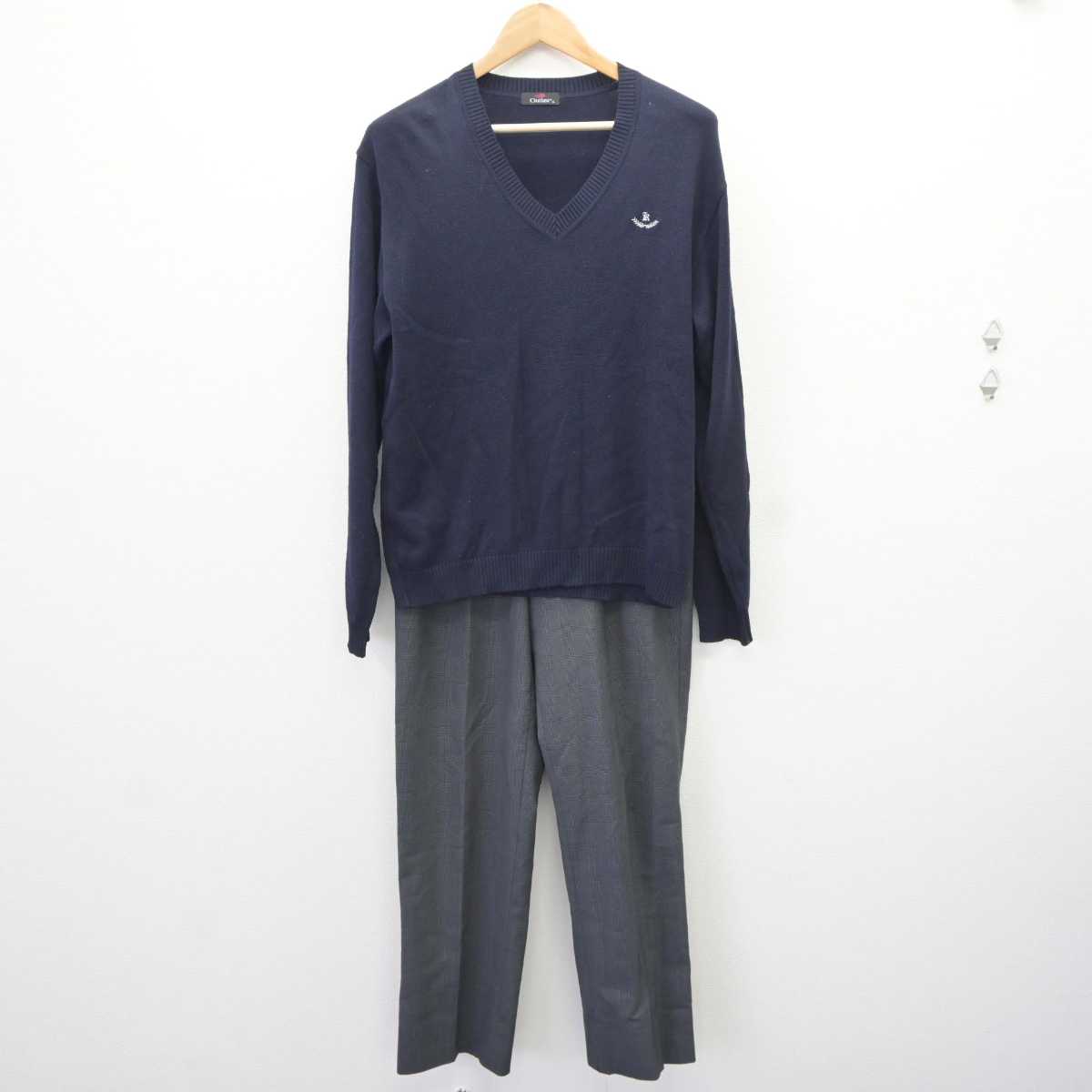 【中古】埼玉県 川口高等学校 男子制服 2点 (ニット・ズボン) sf065716