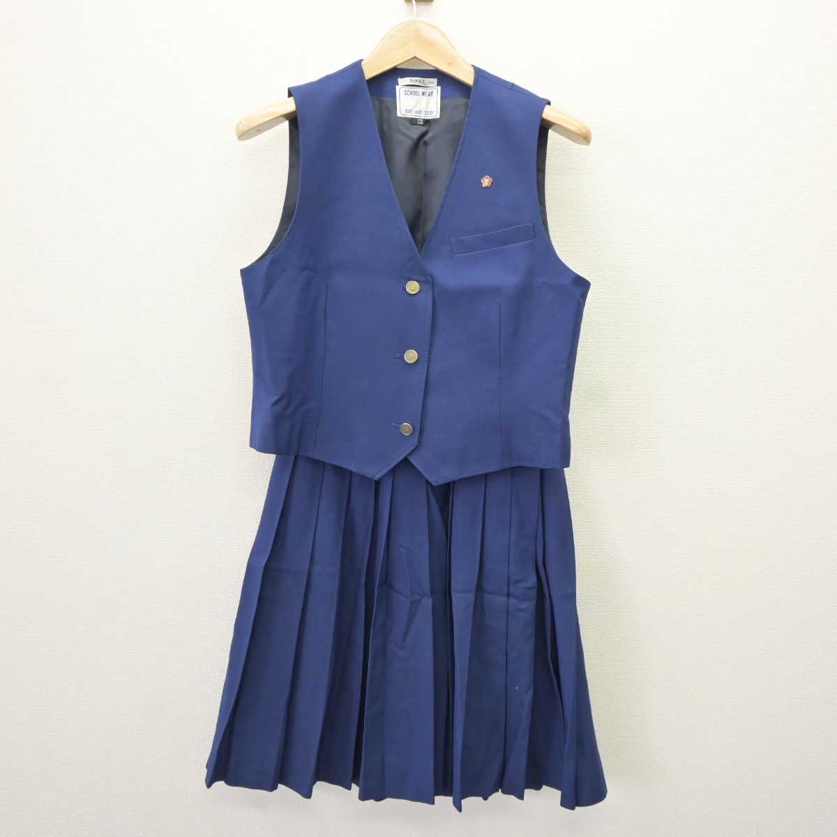 【中古】千葉県 御滝中学校 女子制服 5点 (ブレザー・ベスト・スカート) sf065732