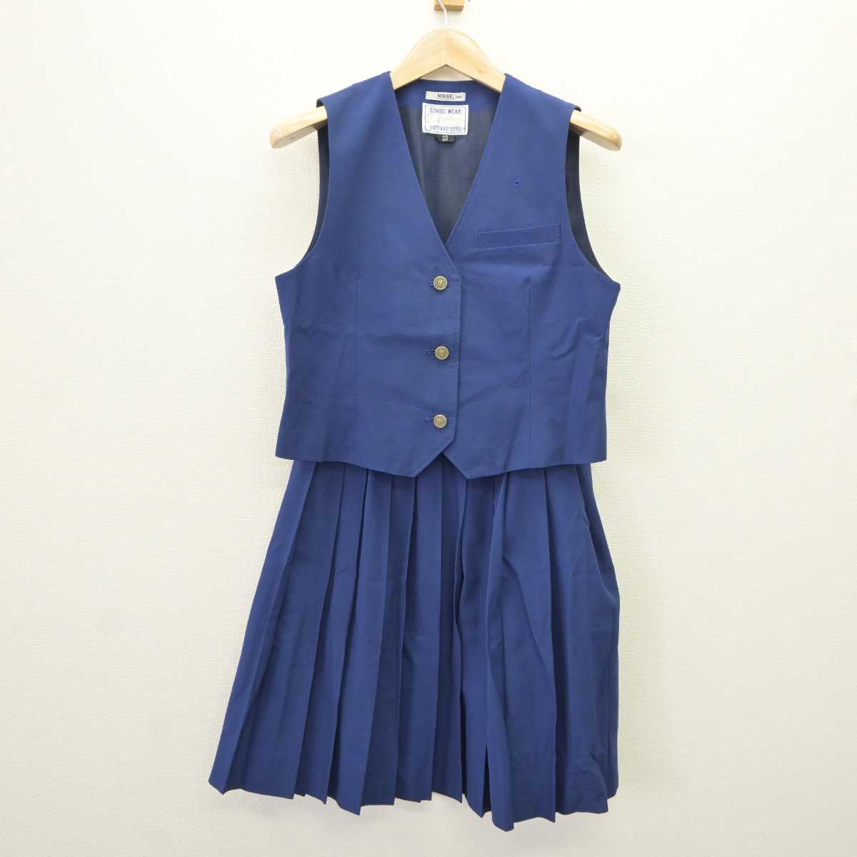 【中古】千葉県 御滝中学校 女子制服 2点 (ベスト・スカート) sf065733