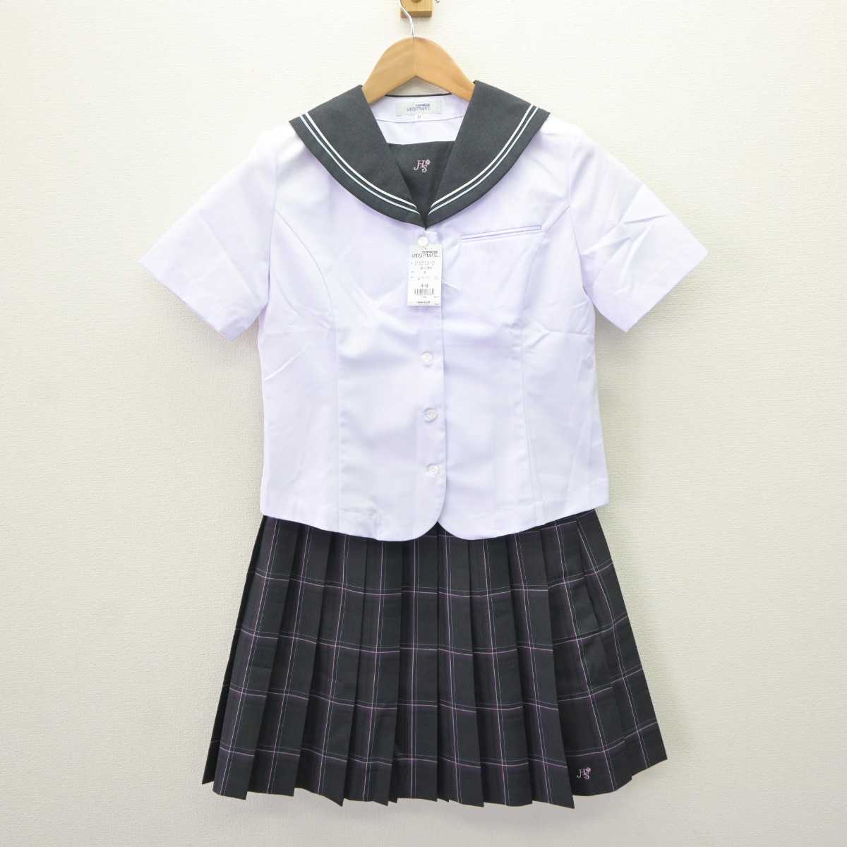 【中古】広島県 広島桜が丘高等学校 女子制服 2点 (セーラー服・スカート) sf065738