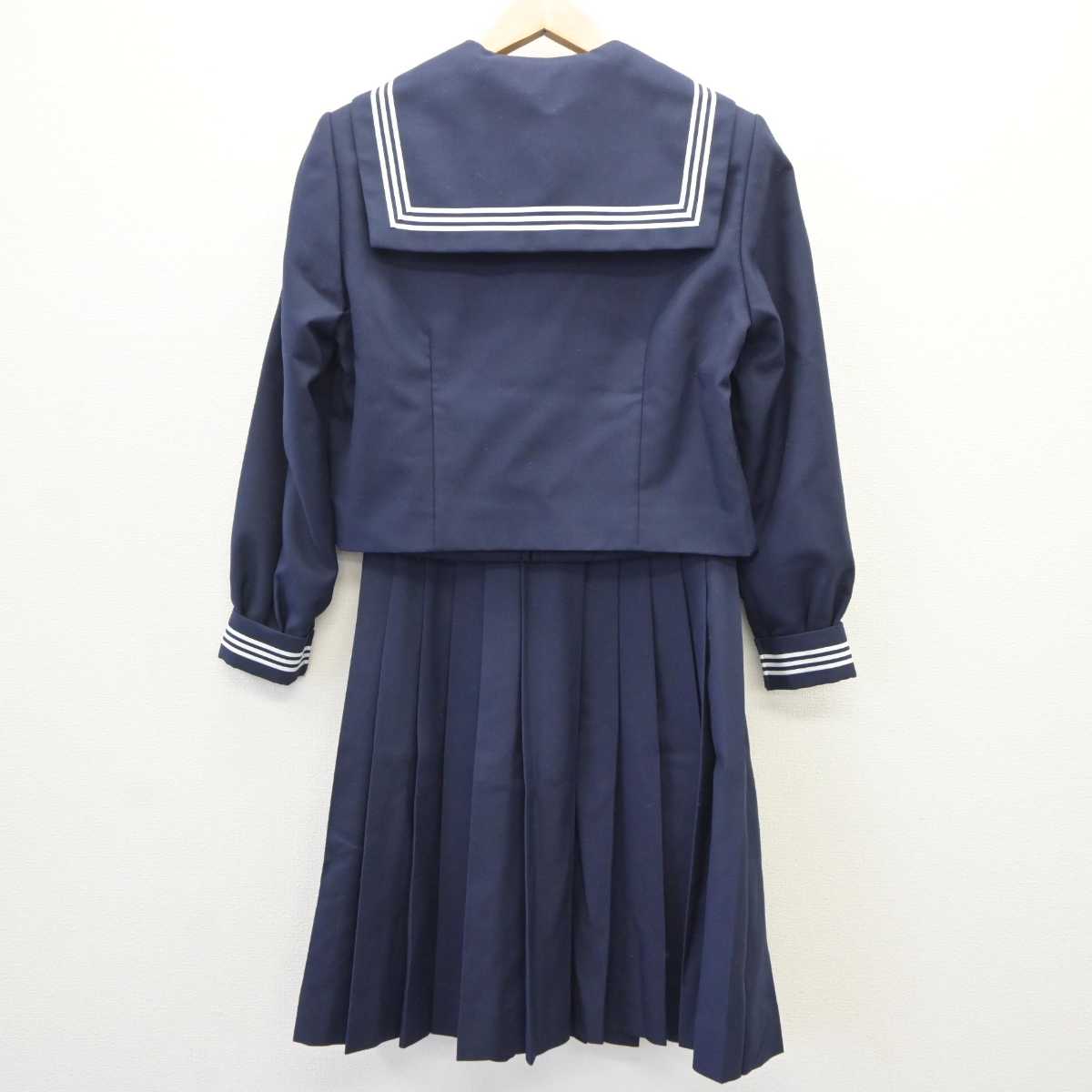 【中古】埼玉県 安行中学校 女子制服 3点 (セーラー服・スカート) sf065744