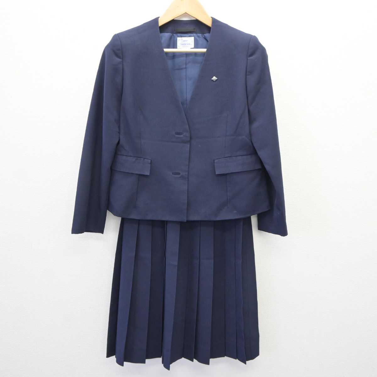 【中古】富山県 雄山高等学校 女子制服 5点 (ブレザー・ベスト・スカート) sf065746