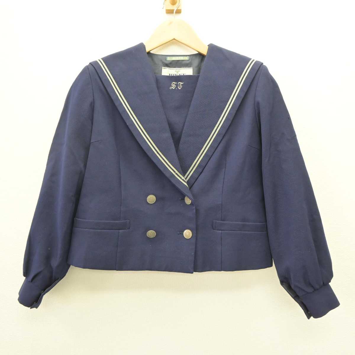 【中古】兵庫県 須磨友が丘高等学校 女子制服 2点 (セーラー服・セーラー服) sf065751