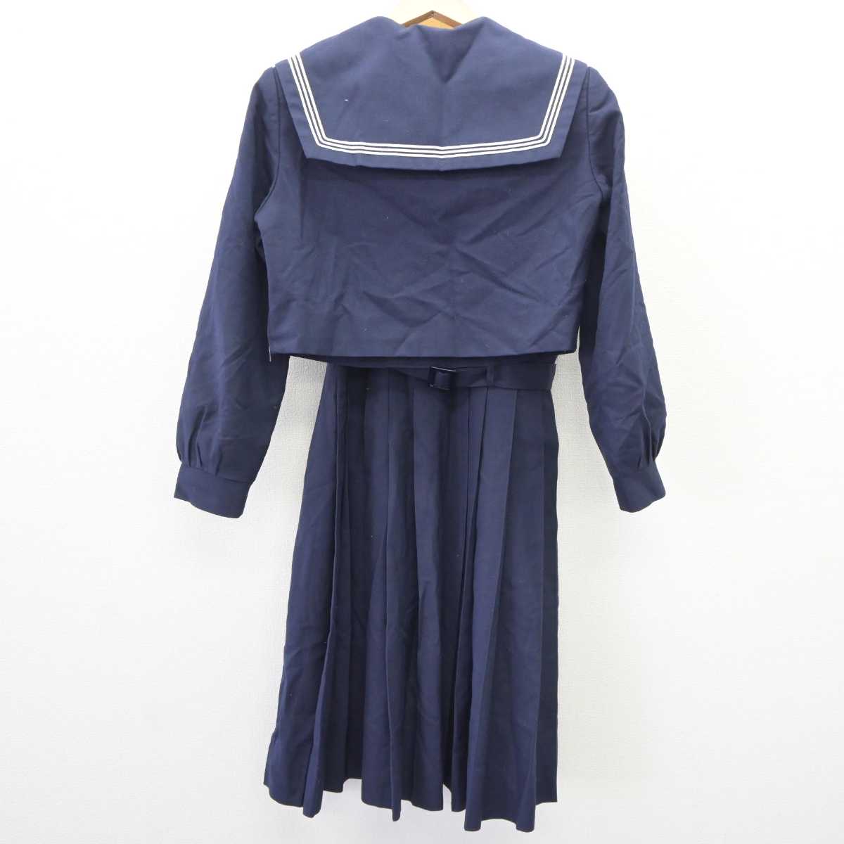 【中古】福岡県 福岡市立西陵中学校 女子制服 3点 (セーラー服・ジャンパースカート) sf065759