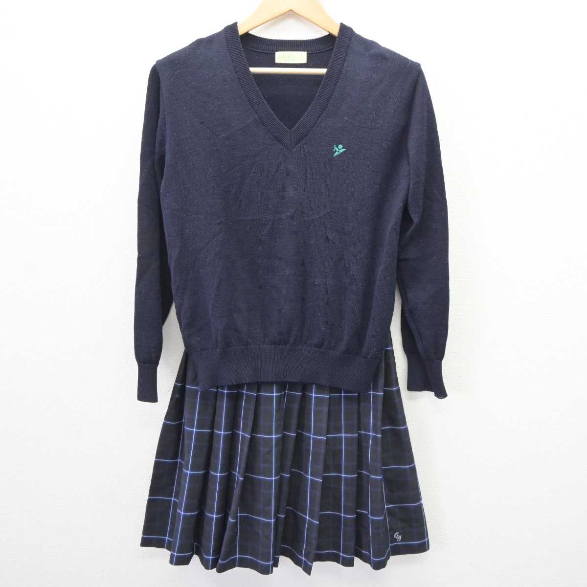 【中古】岐阜県 大垣養老高等学校 女子制服 2点 (ニット・スカート) sf065761