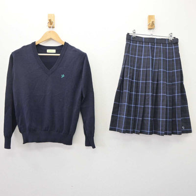 【中古】岐阜県 大垣養老高等学校 女子制服 2点 (ニット・スカート) sf065761