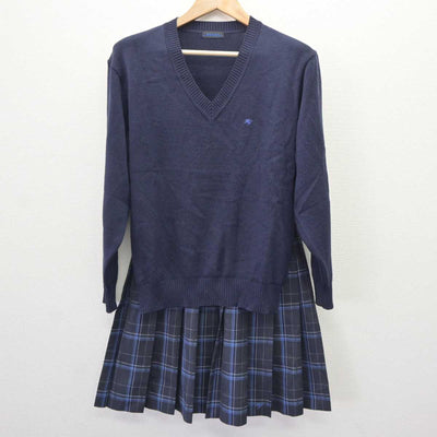 【中古】大阪府 東淀川高等学校 女子制服 4点 (ブレザー・ニット・スカート) sf065762