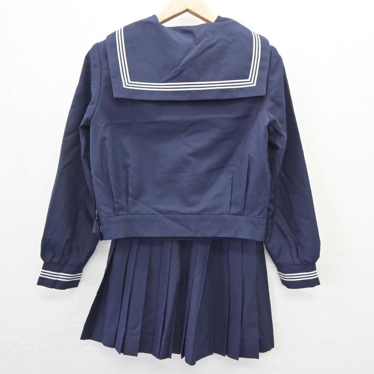 【中古】石川県 能登香島中学校 女子制服 4点 (セーラー服・スカート) sf065767