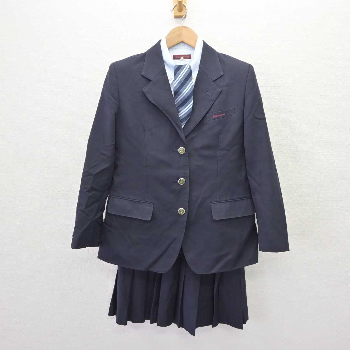 【中古】石川県 七尾東雲高等学校 女子制服 4点 (ブレザー・シャツ・スカート) sf065770